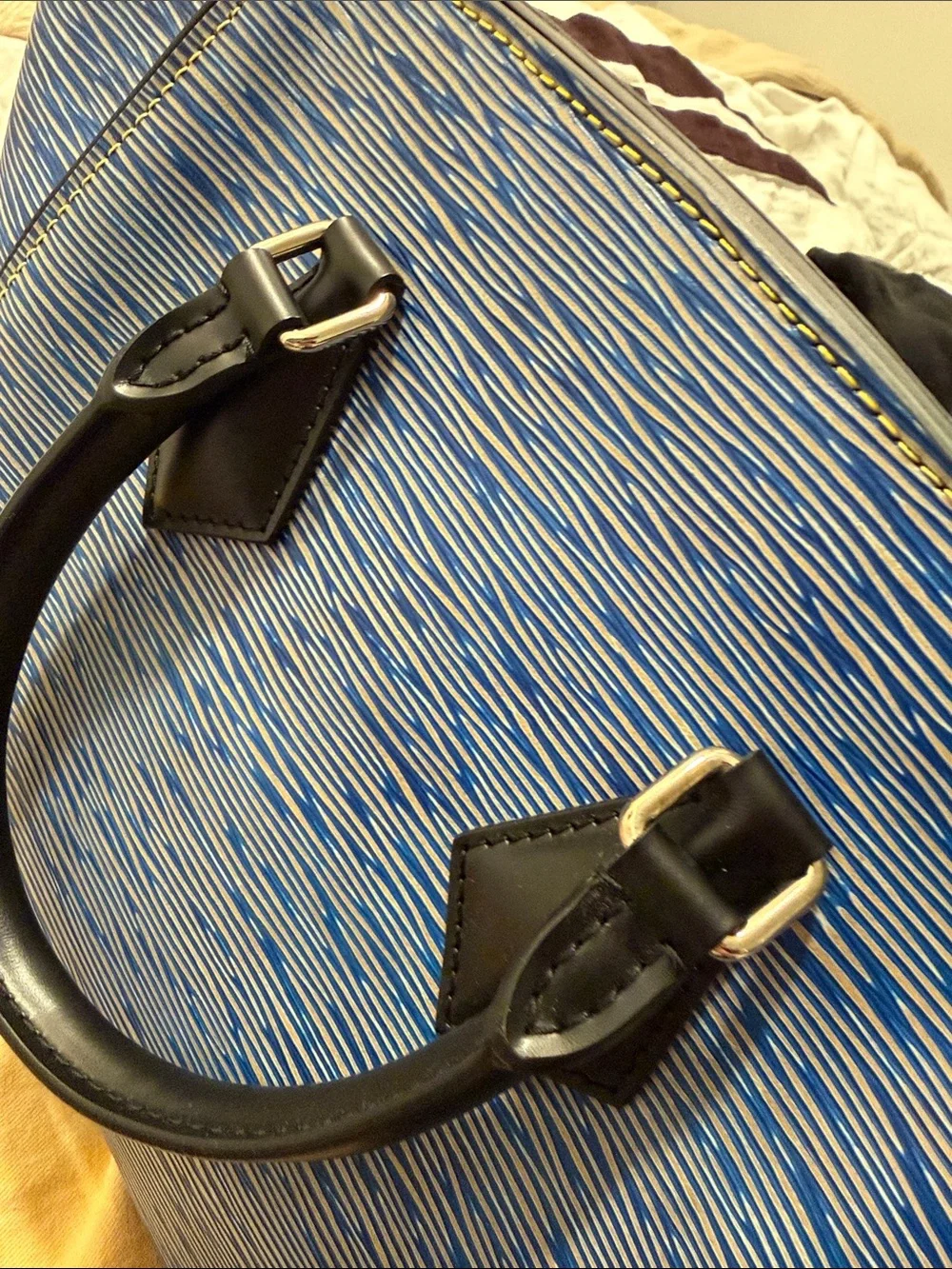 Louis Vuitton Phenix PM Epi Leather denim light Top-Handle with shoulder strap